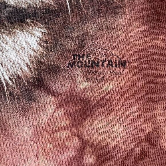 Vintage The Mountain Women's Tie-Dye Crew Neck Lion Graphic shirt Brown Small - Picture 4 of 7